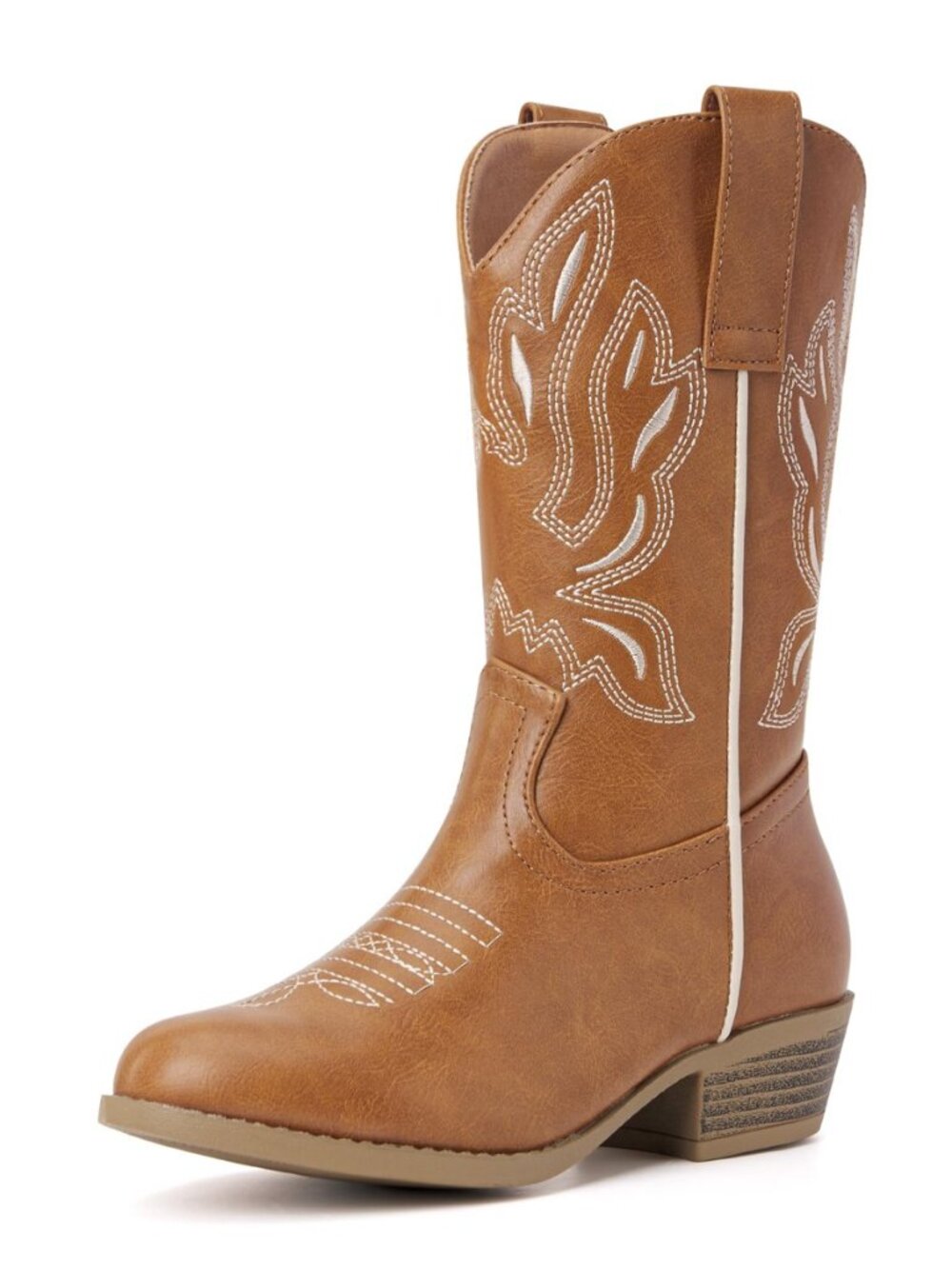 Girls Kids Western Boots Round Toe Embroidered Cowgirl Cowboy Boots